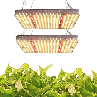 Grow Lights for Indoor Plants, 200W UV-IR Full Spectrum LED Plant Grow Light, Hanging Light with On/Off Switch & Daisy Chain for Houseplant