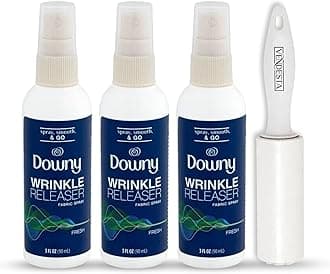 Wrinkle Releaser Spray Bundle by VenDesta. Includes Three 3 Oz of Downy Wrinkle Releaser Spray Travel Size. Fresh and Effortless On The Go Wrinkle Free Fabric Spray. Comes with a Versatile Lint Roller