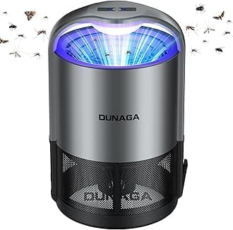 Automatic Home Insect Trap – Indoor Fly, Gnat, and Mosquito Traps with 10 Sticky Glue Boards,Auto Gray