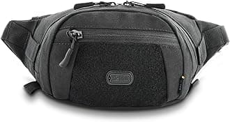 Fanny Pack for Men - Small Companion Waist Pack - Tactical Style Belt Bag EDC (Black)