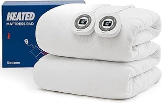Heated Mattress Pad King - Bed Warmer with Memory & Preheat Functions, 12-Hour Auto Off & 10 Heat Settings, Dual Controllers, Fast Heating, Brushed Electric Mattress Pad King, 78"x80"