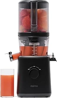 NAMAJ2 Cold Press Juicer, Self Feeding for Hands Free Operation, Residue Free Chew Squeezer for More Juice, Less