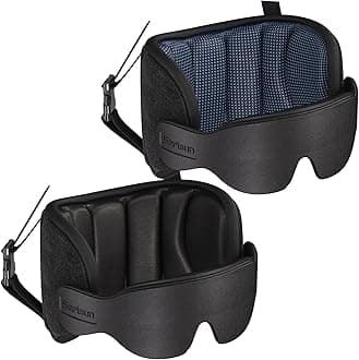 Travel Pillows for Airplanes, Airplane Pillow with Sleeping Eye Mask, Travel Neck Pillow for Car, Road Trip Car Headrest, 2-Pack Airplane Travel Essentials, Black and Mottled Blue