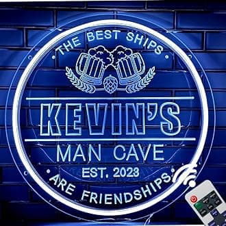 Custom Neon Beer Hops Bar Signs For Home Party-Personalized Beer Hops Name Sign for Man Cave Game Room- Basement Décor Light Up Signs For Him, Dad, Husband (Beer Hops)