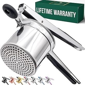 Large Potato Ricer 15oz – Heavy Duty Stainless Steel Potato Masher for Smooth Mashed Potatoes, Baby Food & Gnocchi Maker