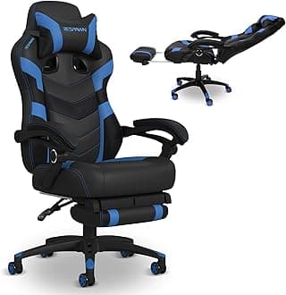 110 Pro Racing Style Gaming Chair, Reclining Ergonomic Chair with Built-in Footrest, in Blue (RSP-110V2-BLU)