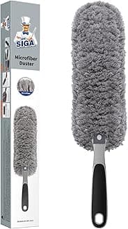 MR.SIGA Microfiber Duster, Washable Duster for Cleaning Grey