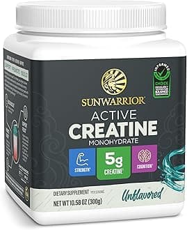 Active Creatine Monohydrate Powder | Support Brain & Cognition - Promote Strength - Build Muscle Mass | Micronized & Easily Mixes 300g Tub (60 Serve) | Unflavored Vegan Keto Friendly