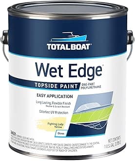 TotalBoat- Wet Edge Marine Topside Paint for Boats, Fiberglass, and Wood (Fighting Lady Yellow, Gallon)
