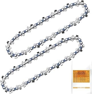 Saker 4 Inch Mini Chainsaw Chain Replacement, 2 Pcs Chains for Saker Portable Electric Chainsaw Cordless, Wear-resistant and Durable, Fast and Smooth Sawing Chains for Pruning Shears and Wood Cutting