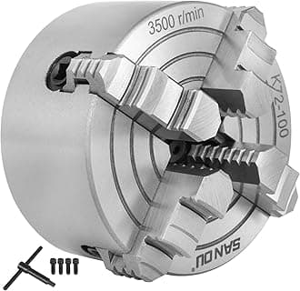 VEVOR Mophorn K72-100 Lathe Chuck 4 Inch 4-Jaw,Lathe Chuck Independent Reversible Jaw,Metal Lathe Chuck Turning Machine Accessories,for Lathes Machine