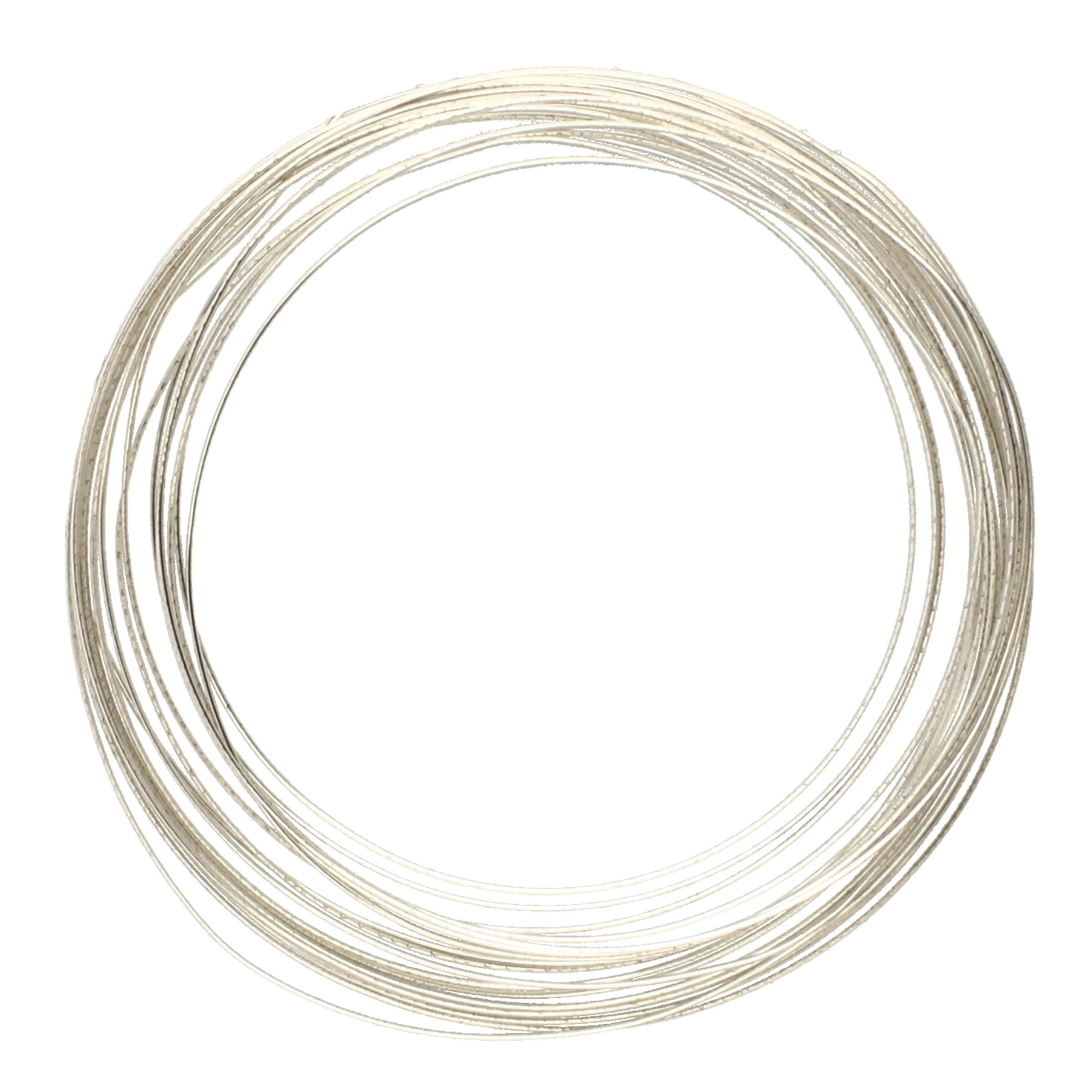 The Beadsmith Half-Round Craft Wire – Soft Temper Jewelry Wire, Silver Color, 21 Gauge, 4 Yards