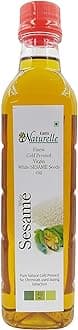 Farm Naturelle The Finest-FSSAI Certified-Sesame Gingelly Til Cooking Oil (Cold Pressed Virgin Kachi Ghani) 500ML Bottle