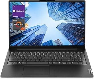 Lenovo V-Series V15 Business Laptop, 15.6" FHD Display, AMD Ryzen 7 7730U, 16GB RAM, 512GB SSD, Numeric Keypad, HDMI, RJ45, Webcam, Wi-Fi, Windows 11 Pro, Black