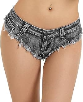 Dxyufazhe Sexy Women's Low Rise Stretch Mini Denim Shorts Hot Pants Beach Party Clubwear