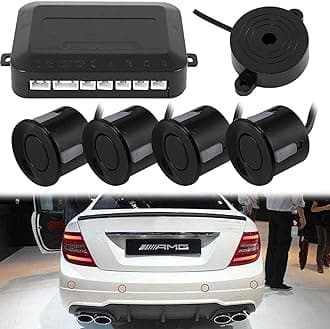 Multibao Parking Sensor Car Reversing Sensors Backup Radar System Buzzer Alarm with 4 Back Sensors - Black
