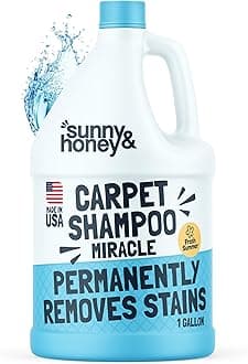 Carpet Cleaner Solution - Deep Stain Remover & Surface Deodorizer - Pet & Rug Cleaner - Upholstery Cleaning for Machine Use (128 fl oz, Fresh Summer Scent)