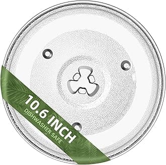 Gemroom 10.6" Microwave Glass Turntable Compatible with Hamilton Beach P90D23AL-R1, GE WB48X26755, 10 5/8 inch Replacement Microwave Glass Plate for Whirlpool WPW10551236