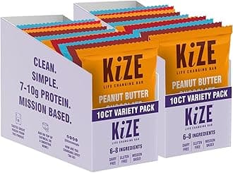 - Energy Bars - Best Sellers Variety Pack - 20-Count -Gluten Free, Dairy Free Options, Non-GMO, and High Protein Meal Replacement Energy Bars, Clean and Simple Food Ingredients - 7-10g High Protein Snacks (20 Count)