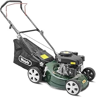– WER410HP 16"/41cm Push Rotary Petrol Lawnmower, 132cc 4-Stroke Engine, 7 Cutting Heights, 45L Collection Bag - 3 Year Guarantee
