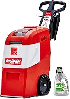 Rug Doctor Mighty Pro X3 Commercial Carpet Cleaner, Large Red Pet Pack