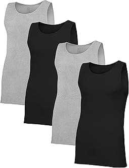 Mens Tag-Free Cotton Undershirts