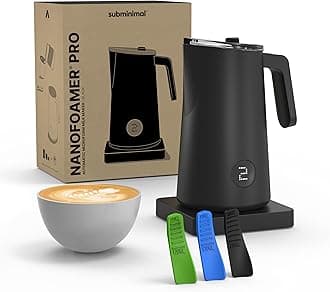 NanoFoamer Pro Gen-2 Revolutionary Hands Free Milk Machine Micro Foam for Coffee Grade Foaming Coffee Coffee Bar Accessories for Milk and Vegetable Milk, Perfect Gift for the