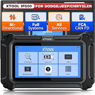 XTOOL IP500 for Jeep OBD2 Scanner, Full Systems Bi-Directional Scan Tool for Jeep/Dodge/Chrysler, with FCA AutoAuth, OBD2 Scanner Diagnostic Tool with All Reset -(Injector/EPB/ABS/BMS),Lifetime Update