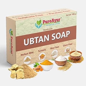 Ayurvedic Brightening Ubtan Soap Face Bar With Multani Mitti & Turmeric, Rice Flour And Gram Flour Ayurvedic Soap For Brightening