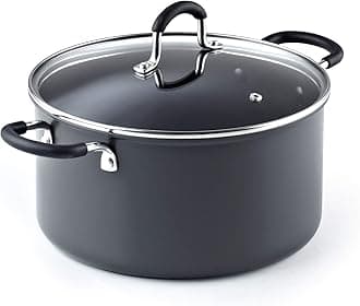Cook N Home Casserole Dutch Oven Stockpot With Lid Professional Hard Anodized...