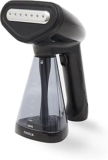 Fridja Handheld Clothes Steamer, Upgraded 1500W Garment Steamer with Heated Panel and 30g/min Steam Output, 260ml Water Tank, Ready in 45 Seconds, for Home, Office & Travel, f10 Black
