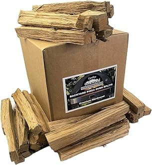 Carolina Cookwood Backyard Pizza Oven Wood Splits Firewood for Outdoor Cooking Grilling Naturally Cured Hardwood 30 lb Box