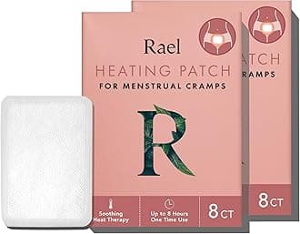 Rael Heating Patches, Herbal Heating Patches - Period Heating Pads for Cramps, Ultra Thin Design, On The Go Size, for All Skin Types (16 Count)