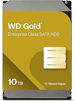 WD Gold 10TB Enterprise-Class Internal Hard Drive, Class 7200 RPM, SATA 6 GB/s, 512 MB Cache, 3.5" - WD103KRYZ