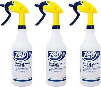ZEP Professional Sprayer Bottle - 32 oz (Pack of 3) - HDPRO1 - Versatile Adjustable Nozzle Spray Bottles with a Fine Mist or Powerful Spray, Refillable for Diluted Concentrate
