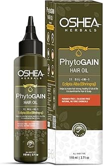 Phytogain Natural Hair Growth Oil Enriched with Bhrinjaraj | Promotes Strong Hair Growth | Paraben & Silicone Free - 110ml