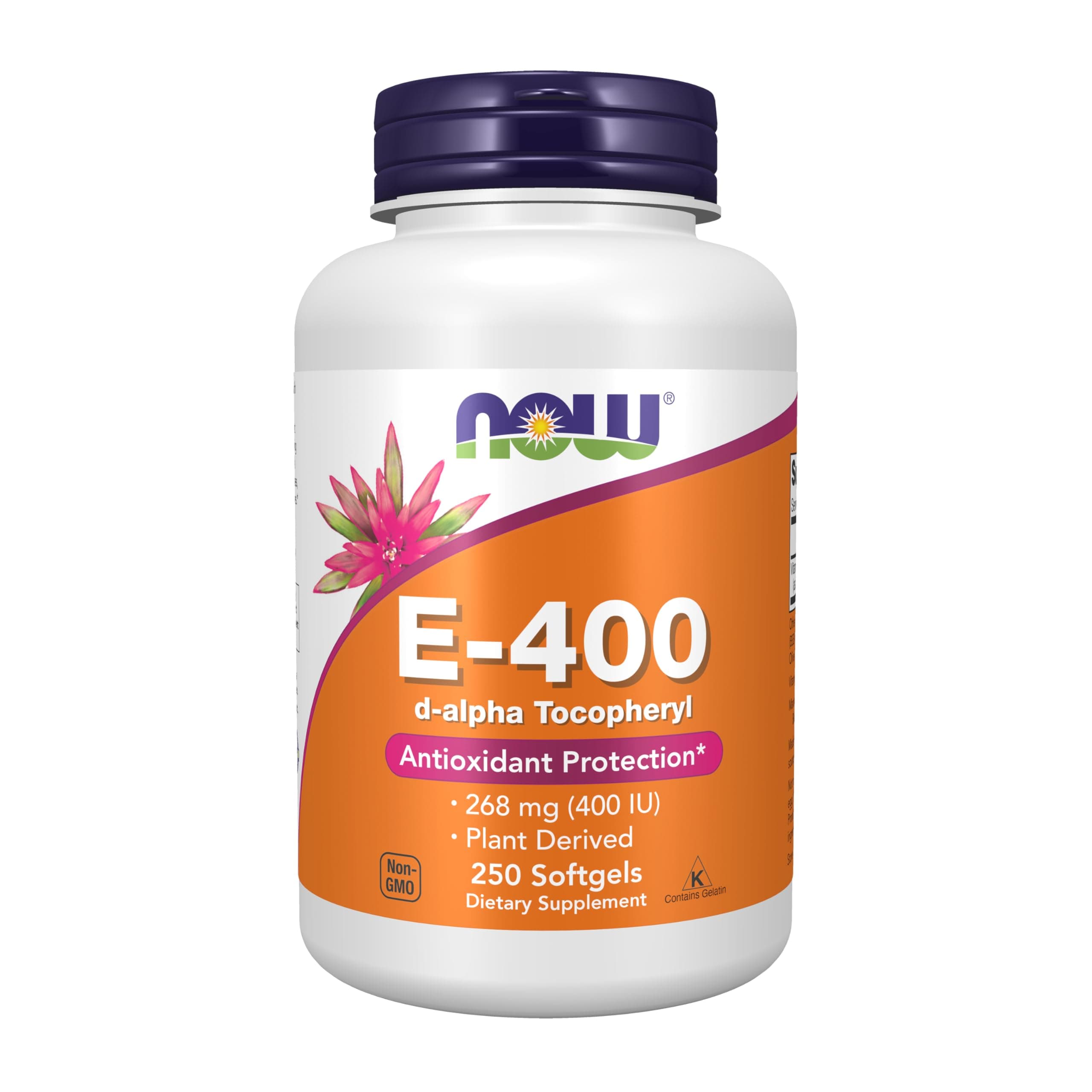 Supplements, Vitamin E-400 IU, D-Alpha Tocopheryl, Antioxidant Protection*, 250 Softgels