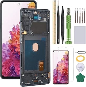 OLED Screen for Samsung Galaxy S20 FE 5G LCD Display Replacement for Samsung Galaxy S20 FE OLED Touch Screen Digitizer Assembly(with Frame)