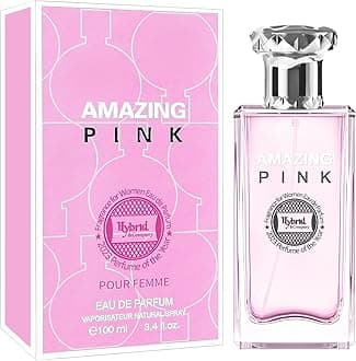 Hybrid & Company Amazing Pink Pour Femme Eau De Parfum Natural Spray Vaporisateur,3.4FL.OZ