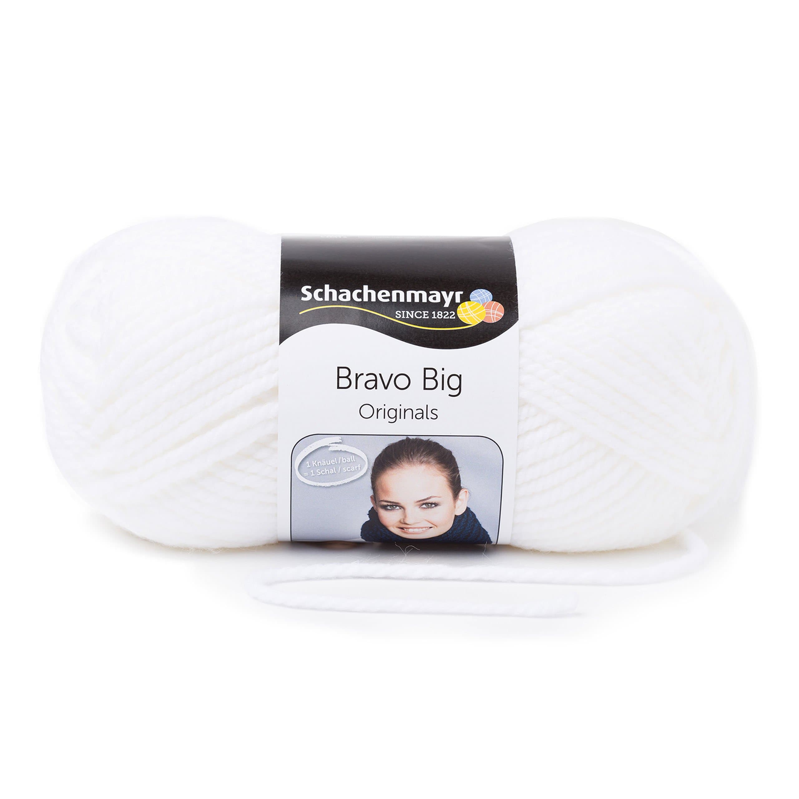 Expressive Grobstrickgarn with Free Instructions for Loop Shawl Schachenmayr FB 101) in White (Easy Verstrickende Wool Bravo Big For All Trendbewussten Fashion Fans.