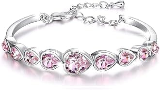 Platinum Plated Austrian Crystal Stylish Bracelet for Women and Girls