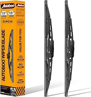 AUTOBOO 15"+15" Wiper Blade Replacement for Jeep Wrangler Front Wiper 2007-2017-Original Factory Quality (Pack of 2)