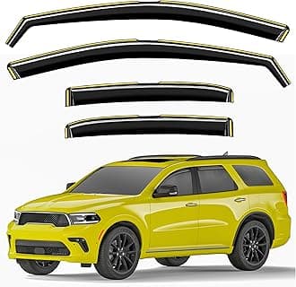 in-Channel Window Rain Guards Fit for Dodge Durango 2011-2026 Extra Durable Window Deflectors Vent Visors Shades Exterior Car Accessories Visors Rain Guards - 4 pcs