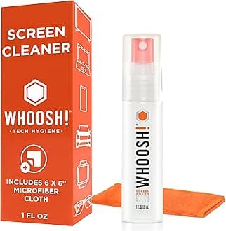 Screen Shine Go - 1 fl oz Refillable Screen Cleaner Kit with Microfiber Cloth for MacBook, Phone, iPad & Eyeglasses - Powerful Streak-Free Cleaning - Pocket-Sized, TSA-Approved for Travel