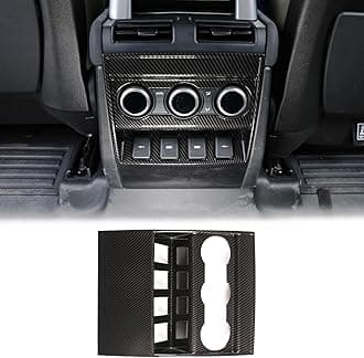 Rear Air Vent Control Panel Cover for Land Rover Defender 2020-2023 Accessories, ABS Material Rear Air Condition Adjustment Panel Anti Kick Protective Cover (Carbon Fiber Pattern)