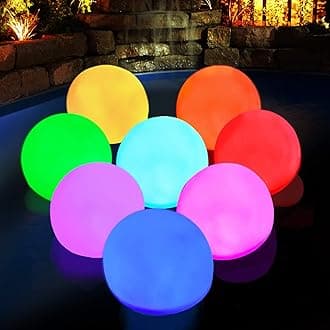 Floating Pool Light Ball, RGB Color Changing Bath Hot Tub Light, IP68 Waterproof Orb Light up Ball for Pool Gift, Glow Led Pool Balls Lights for Hot Tub,Pond,Bathtub,Spa, Decor Outdoor Indoor(6PCS)