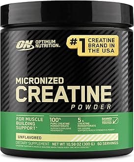 (ON) Micronized Creatine Monohydrate Powder for Muscle Building Support - Unflavored, 300 Grams, 60 Servings - Package May Vary