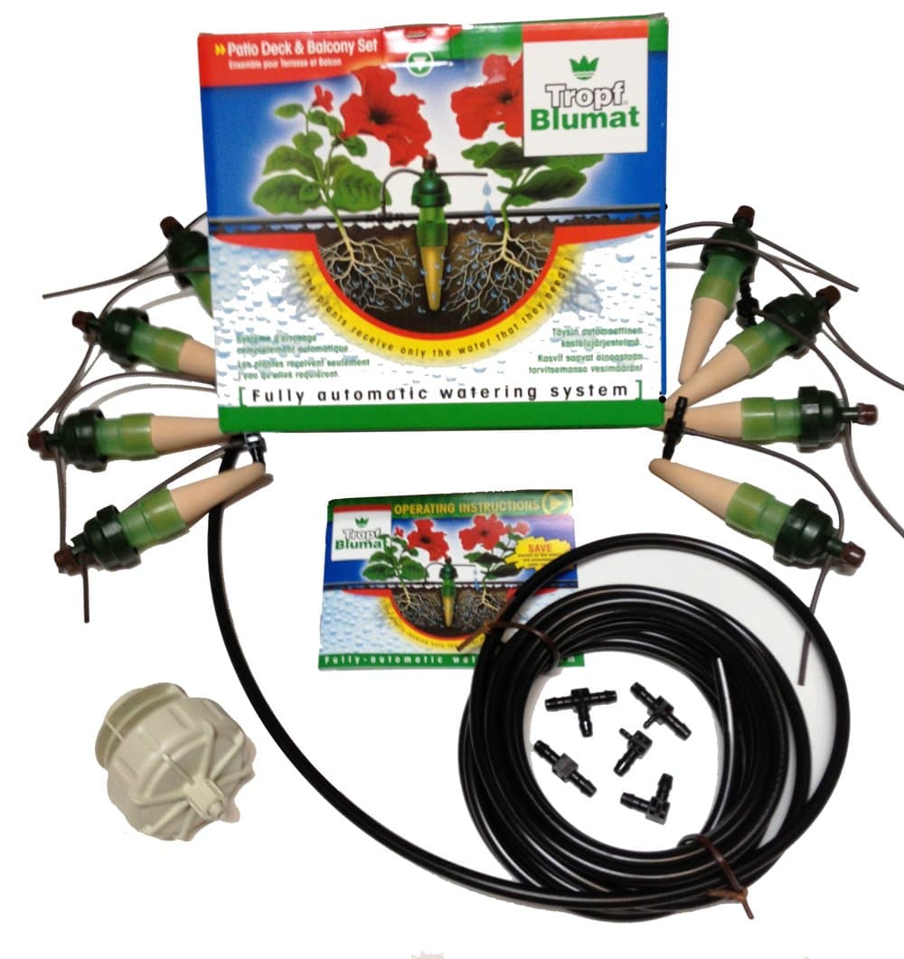 - Irrigation System for 8 Plants w/Pressure Reducer | Automatic Drip Irrigation Kit | No Electricity, No Batteries Required | Garden, Patio, Hanging Baskets, Raised Bed, Greenhouse