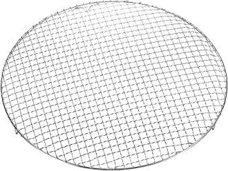 HARFINGTON Round Cooking Rack 15-inch Stainless Steel Cross Wire Barbecue Grill Net with 20mm Legs for Cooking Baking Steaming BBQ