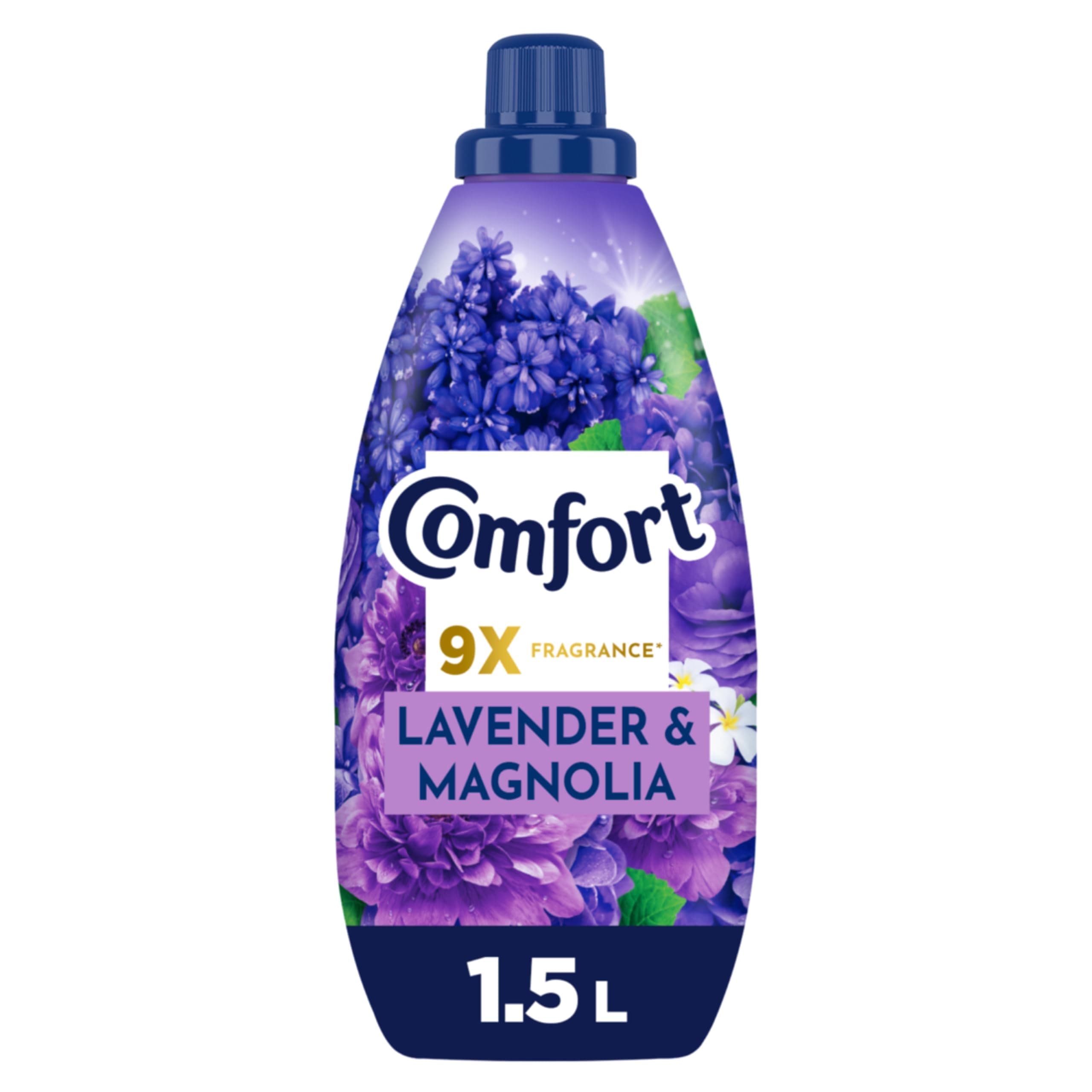 Comfort Concentrate Fabric Softener, Lavender & Magnolia, for long lasting fragrance, 9x fragrance, 1.5L,Packaging may vary